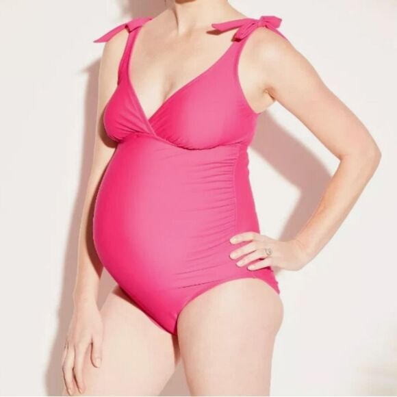 Isabel Pink Maternity Swimsuit - Picture 4 of 4